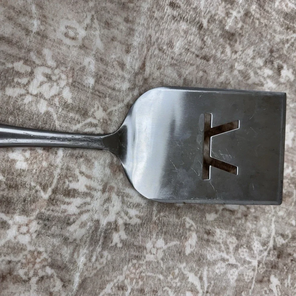 Outset QL10 Curtis Lloyd Spatula Stainless Steel Walnut Wood 20x4x0.75 Heavy